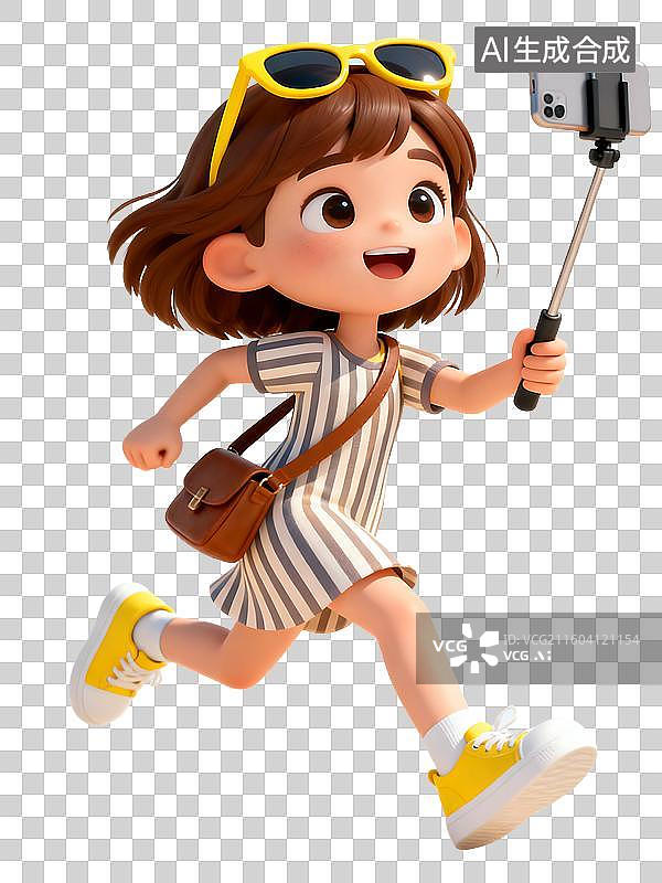 【AI数字艺术】时尚风电商人物建模元素图片素材