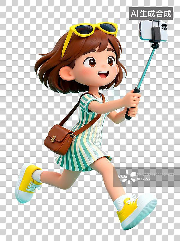 【AI数字艺术】时尚风电商人物建模元素图片素材