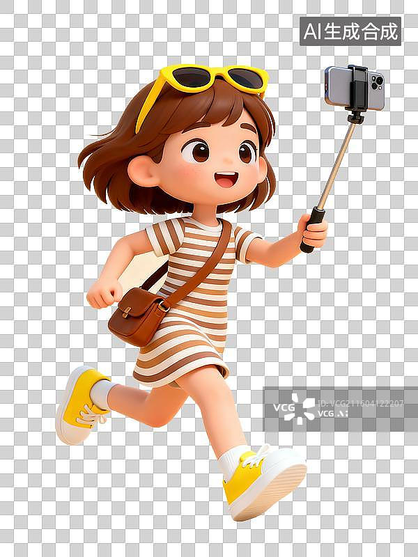 【AI数字艺术】时尚风电商人物建模元素图片素材