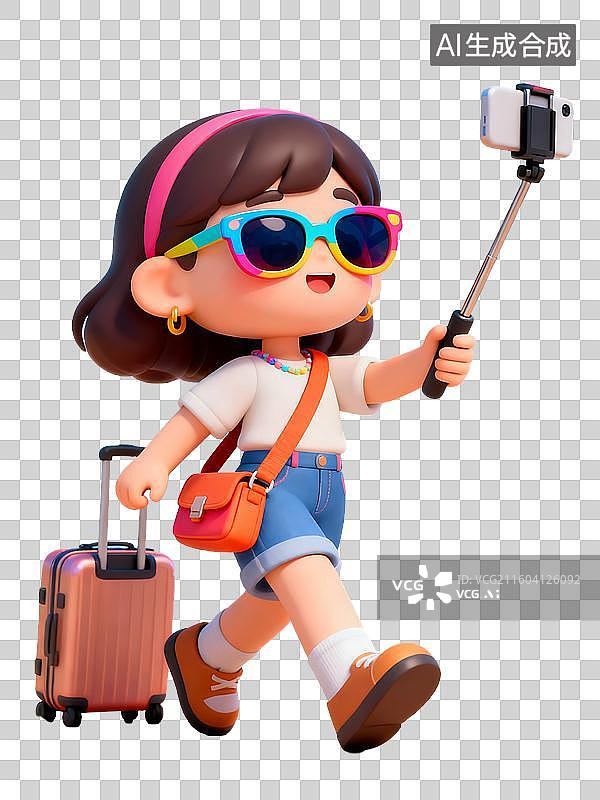 【AI数字艺术】时尚风电商人物建模元素图片素材