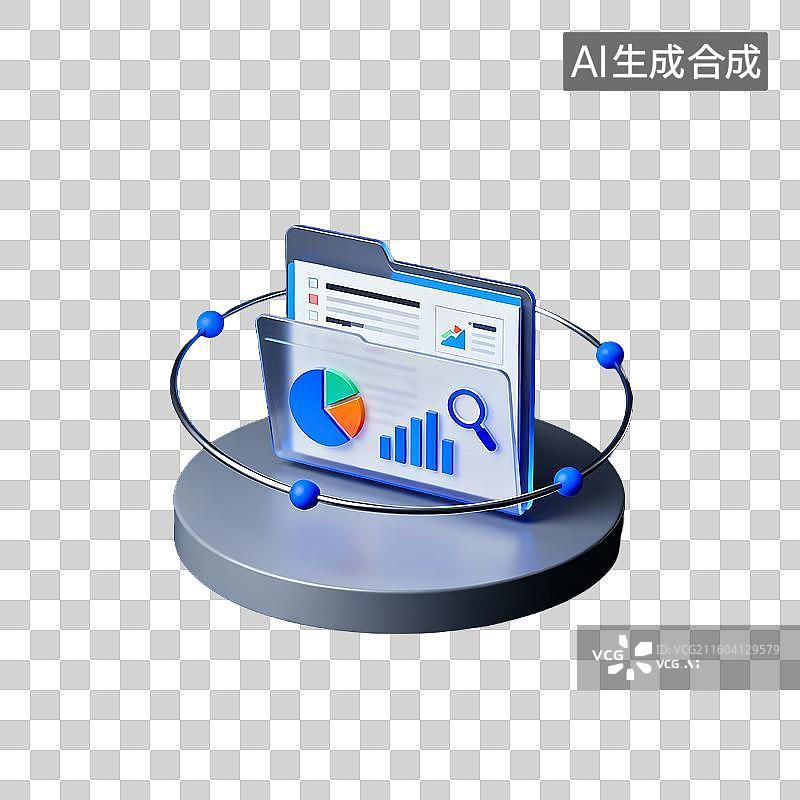 【AI数字艺术】3d磨砂玻璃质感科技风元素图片素材