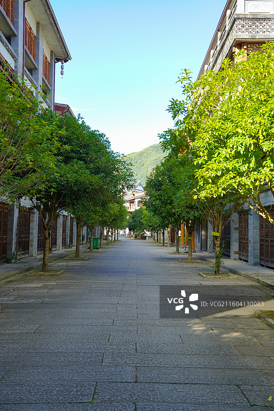 浙江省丽水市，景宁畲族自治县，畲乡古城图片素材