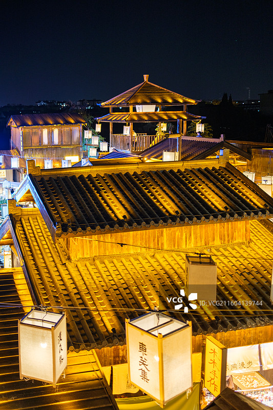 扬州东关街街道夜景图片素材