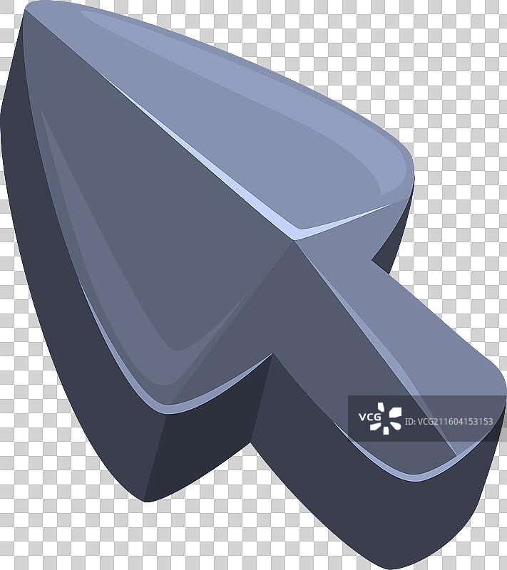 3D光标箭头向上右指，显示互联网图片素材