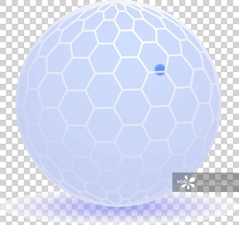 展示蜂窝结构的抽象球体图片素材