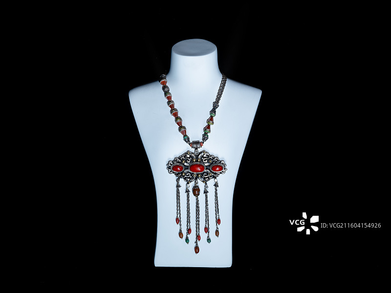 尼泊尔藏式首饰 00001 ～ 红珊瑚绿松石玛瑙项链图片素材