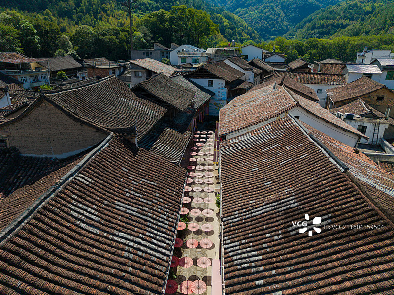 浙江省丽水市，景宁畲族自治县，大均乡，景宁畲族自治县畲乡之窗旅游区，大均古街图片素材