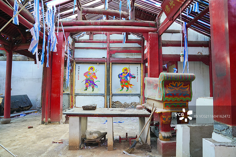 浙江省丽水市，废弃古寺图片素材