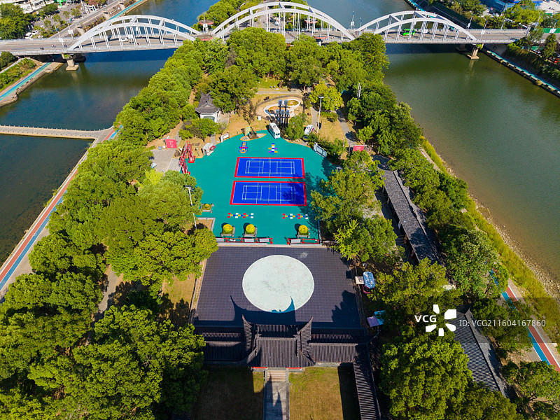 浙江省丽水市龙泉市，西街，留槎洲景区图片素材