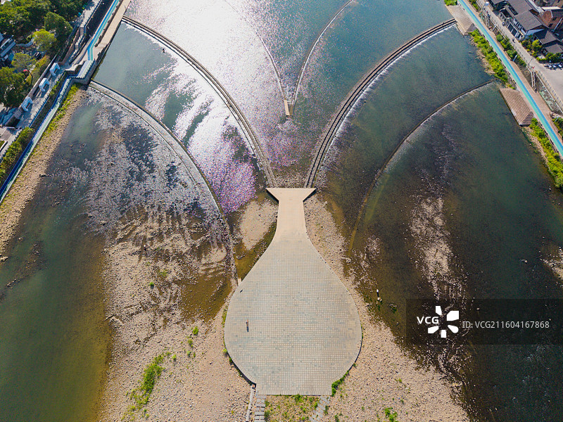 浙江省丽水市龙泉市，西街，留槎洲景区图片素材