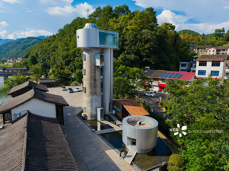 浙江省丽水市龙泉市，西街，留槎洲景区图片素材