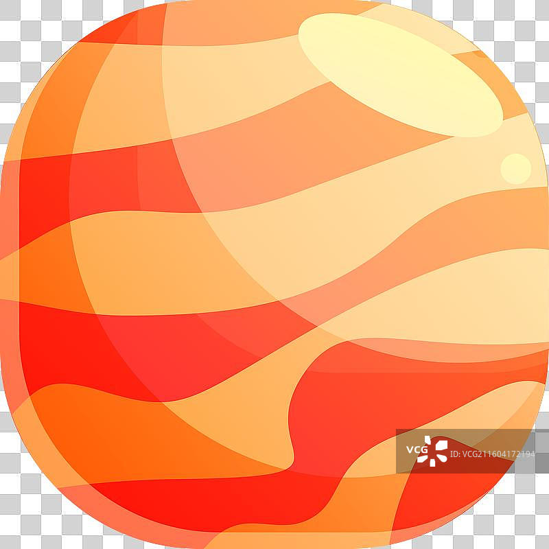 红色星球图标展示太阳系探索图片素材