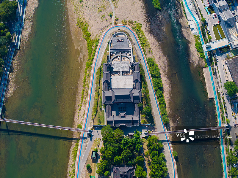 浙江省丽水市龙泉市，西街，留槎洲景区图片素材