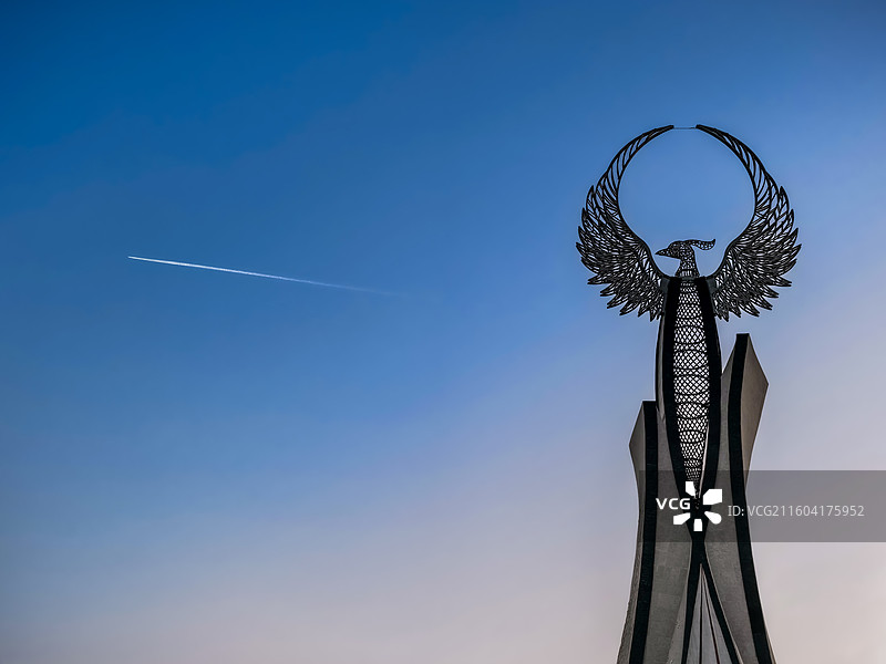 胡玛鸟-乌兹别克斯坦独立纪念碑图片素材