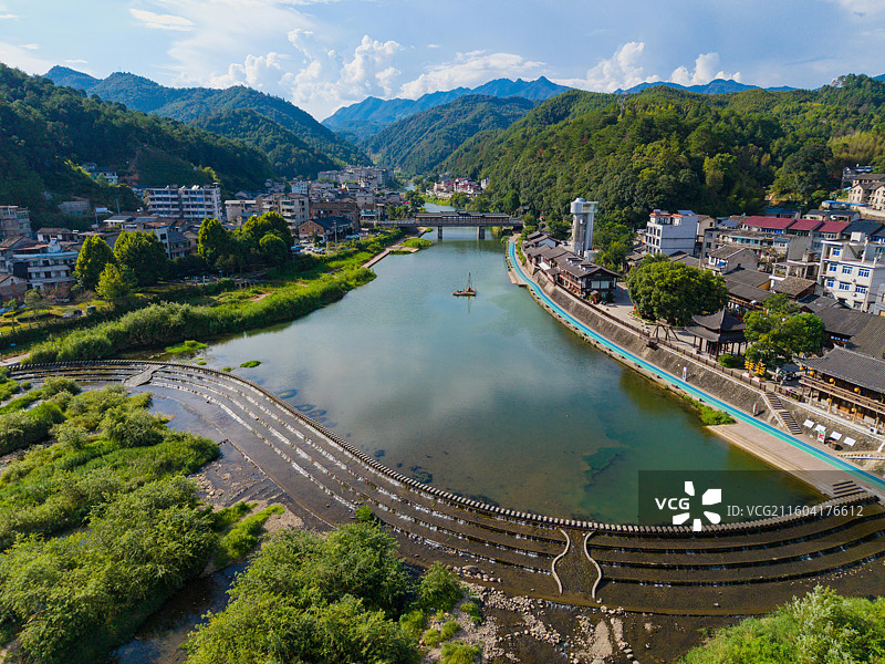 浙江省丽水市龙泉市，西街，留槎洲景区图片素材