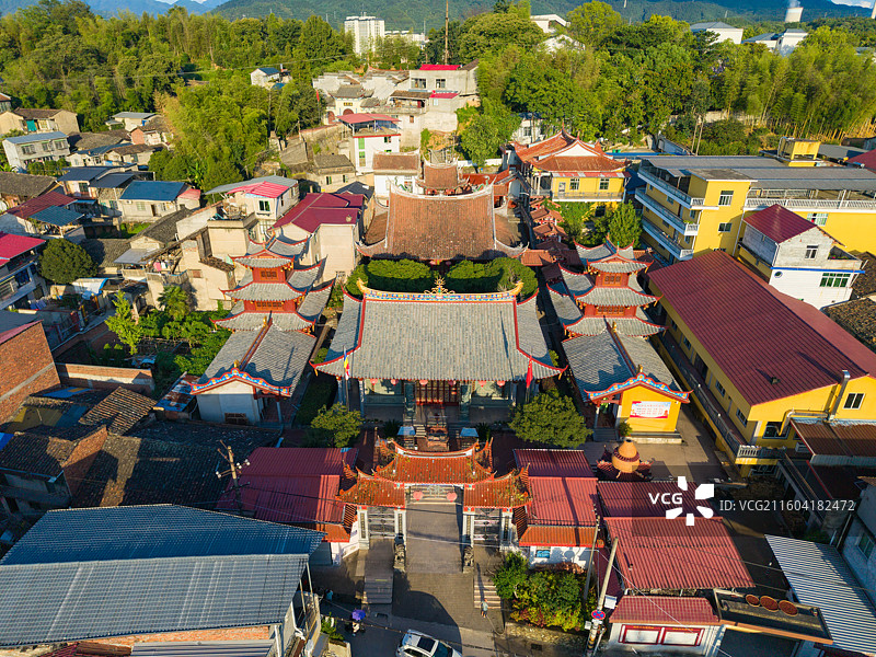 福建省南平市，浦城县，县城，城市风光，航拍图片素材