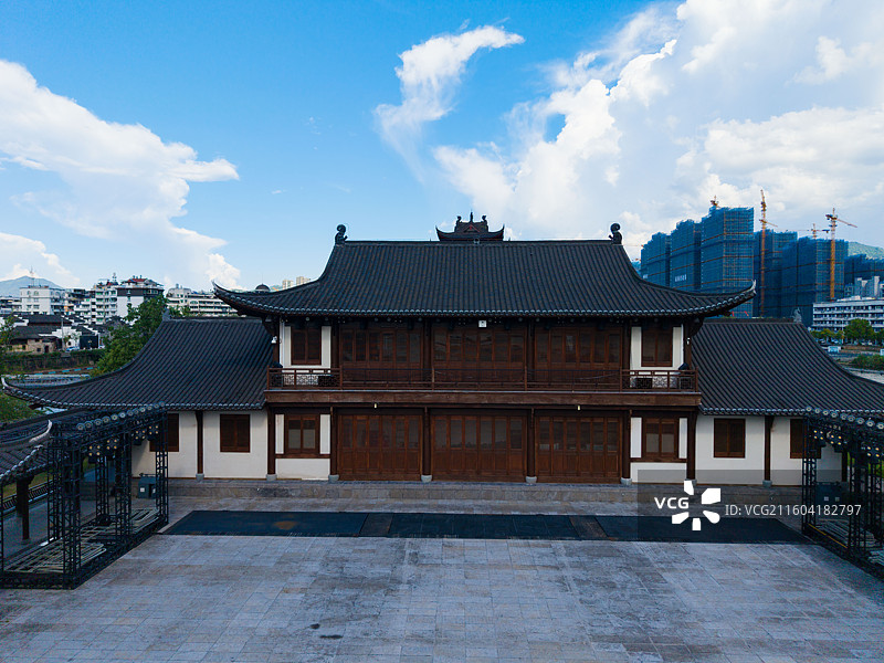 浙江省丽水市龙泉市，西街，留槎洲景区图片素材