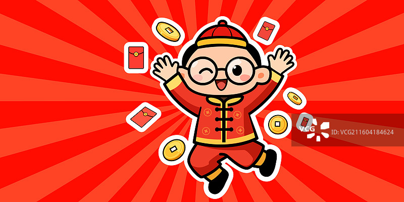 新年卡通人物图片素材