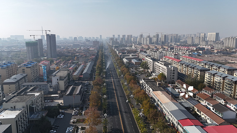 邯郸大名县大名府城市风光航拍图片素材