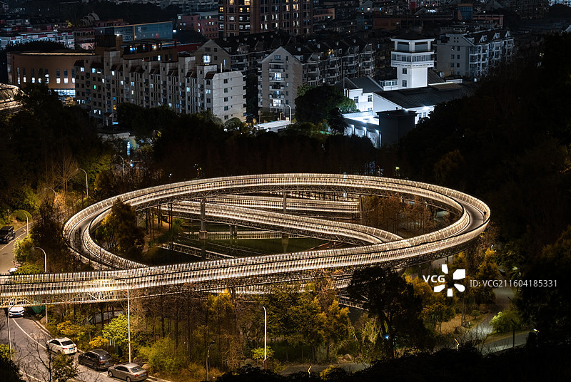 福州福道夜景图片素材