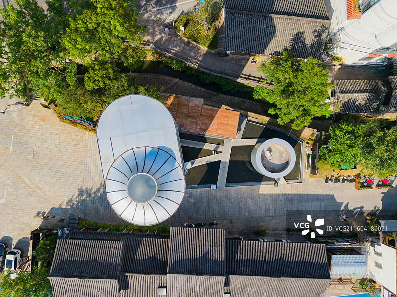 浙江省丽水市龙泉市，西街，留槎洲景区图片素材