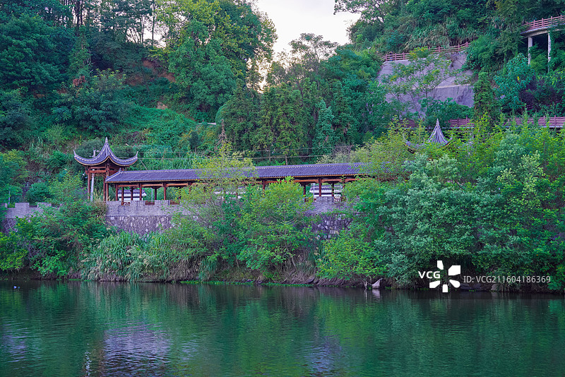 福建省南平市，浦城县，万安浮桥图片素材