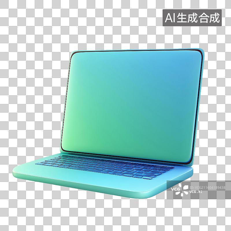【AI数字艺术】笔记本电脑3D图标图片素材