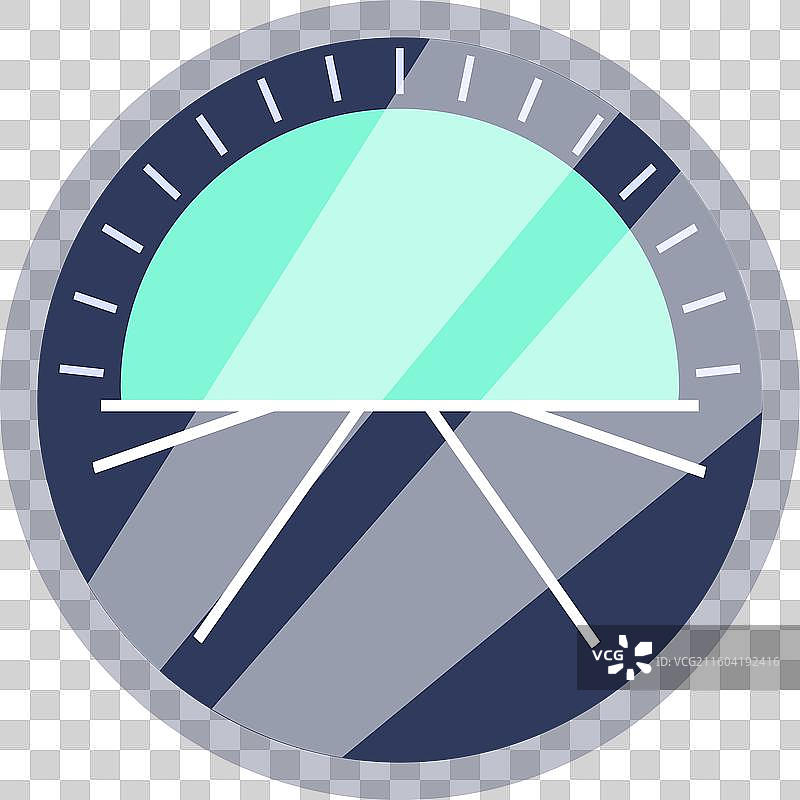 人工地平仪显示水平飞行图片素材