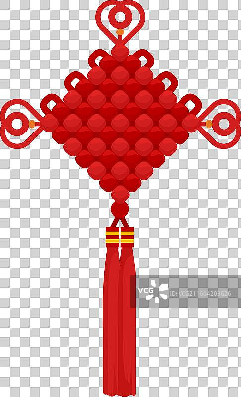 红色的中国结寓意着好运和吉祥图片素材