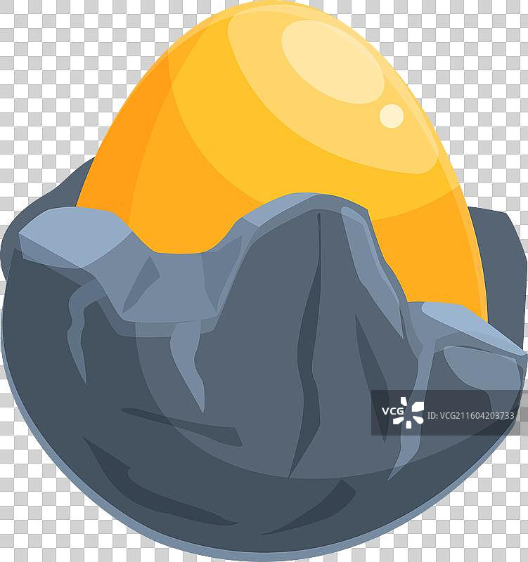 金蛋从石头巢中孵化，象征着图片素材