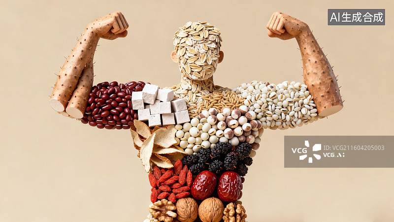 【AI数字艺术】健康饮食，谷物，膳食，食补图片素材