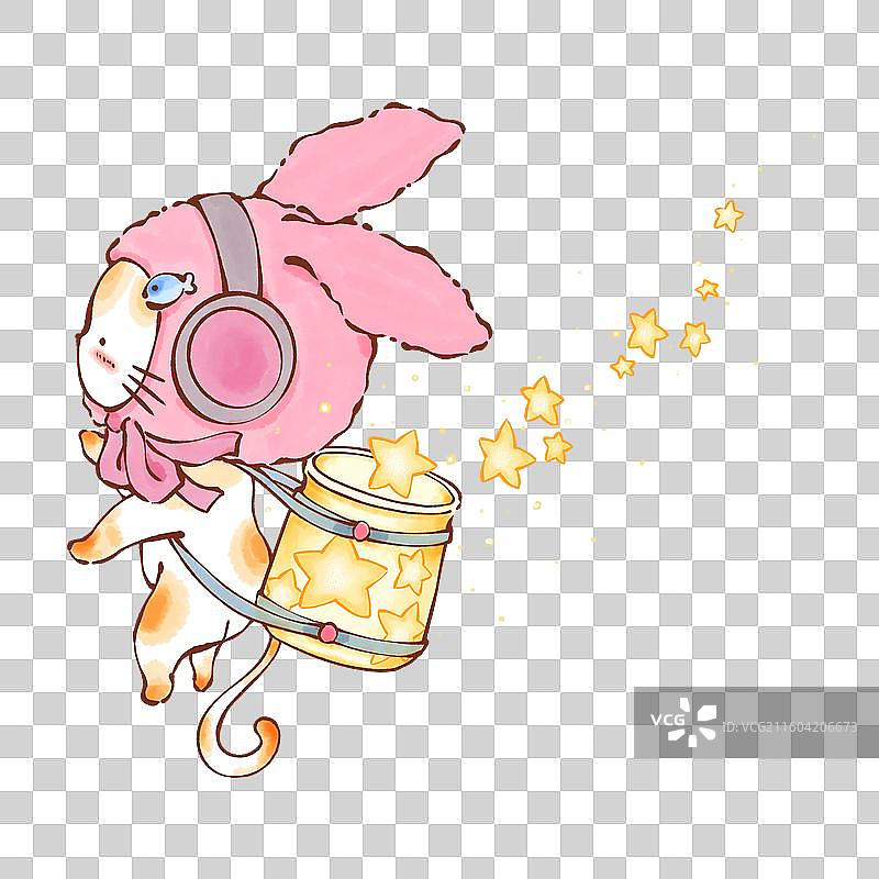 可爱卡通萌系拟人萌宠猫咪免抠元素图片素材