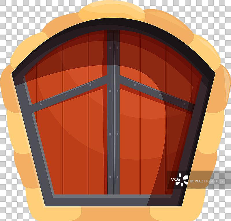 保护城堡入口的中世纪木制大门图片素材