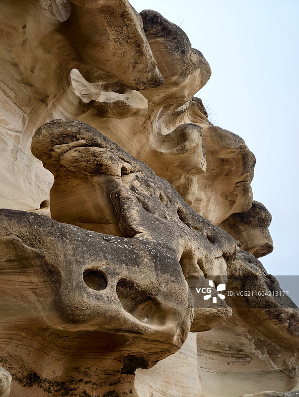 山西临县黄河大画廊天然水蚀浮雕图片素材