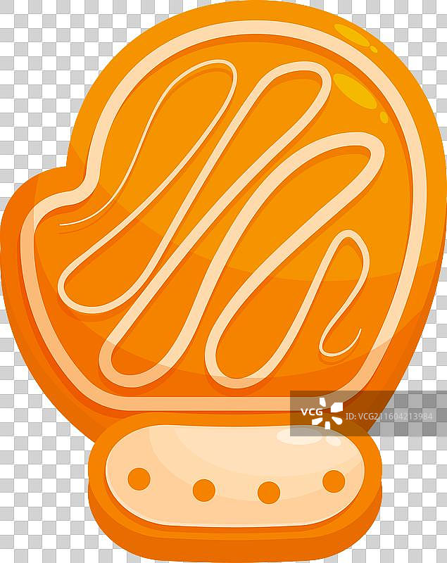 姜饼人形状的冬季手套饼干图片素材