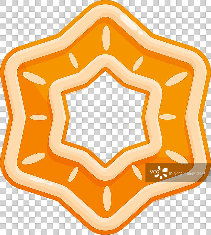 星形橙味糖果酥饼或曲奇图片素材