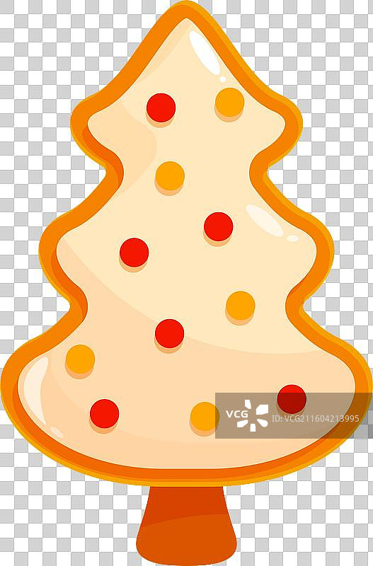 用黄色和装饰的圣诞树饼干图片素材