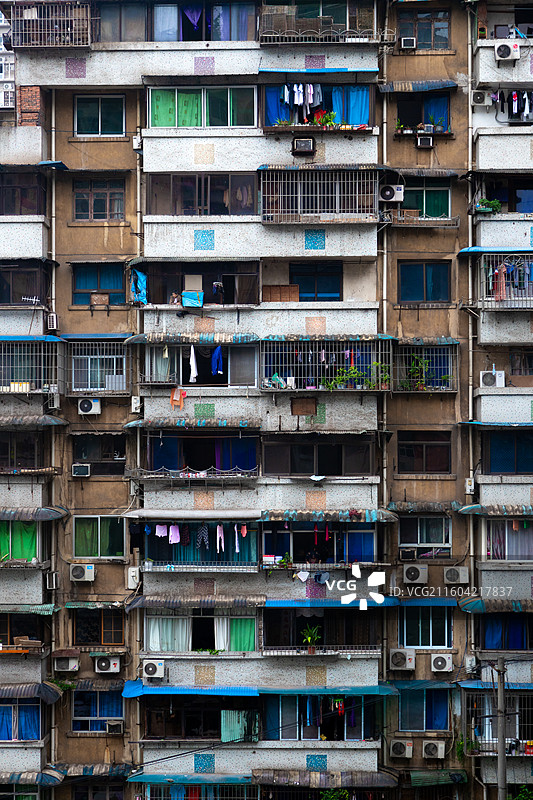 重庆白象居外立面的局部视图图片素材
