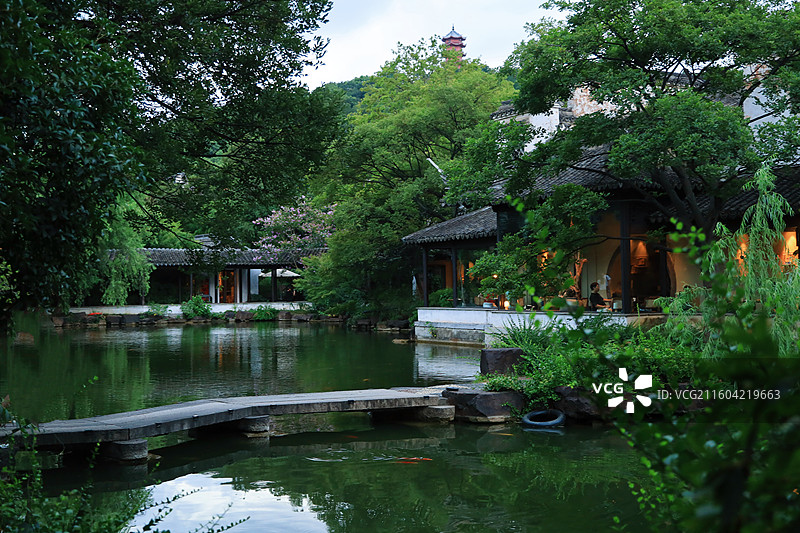 无锡惠山古镇李公祠一尺花园图片素材