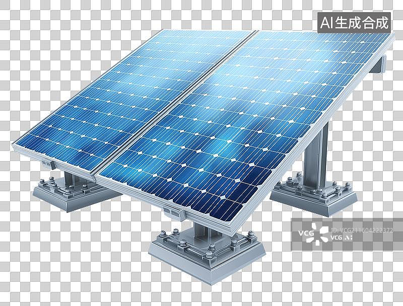 【AI数字艺术】太阳能电池板安装结构图片素材