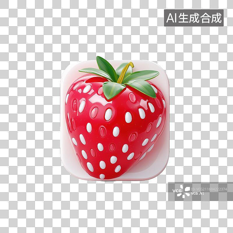 【AI数字艺术】草莓卡通图片素材