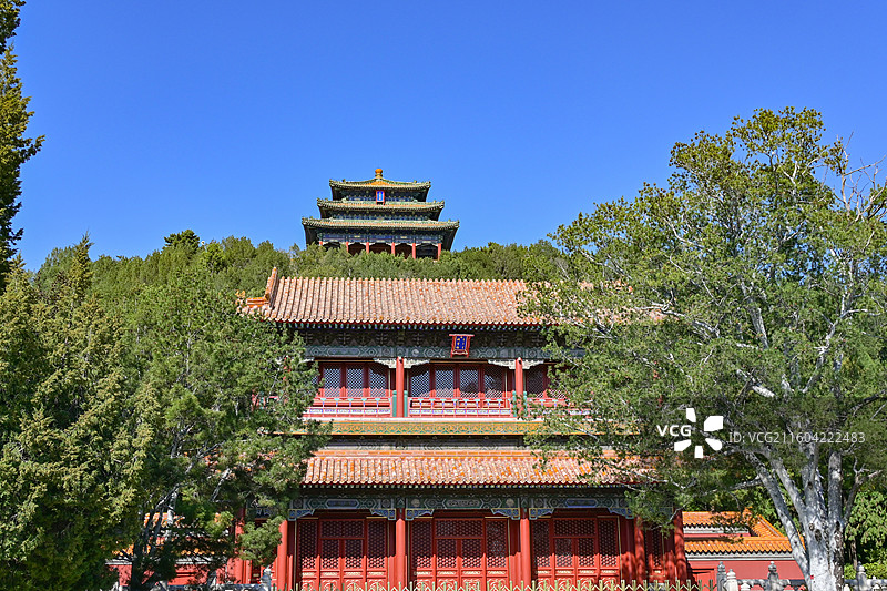 北京景山公园绮望楼万春亭图片素材
