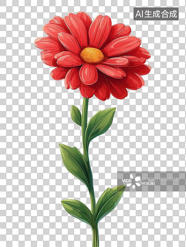 【AI数字艺术】雏菊花枝图片素材