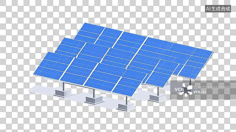 【AI数字艺术】太阳能电池板阵列图片素材