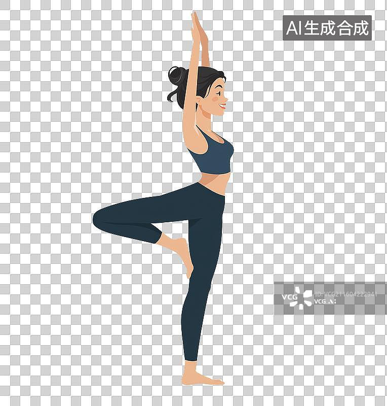 【AI数字艺术】女性练习瑜伽图片素材