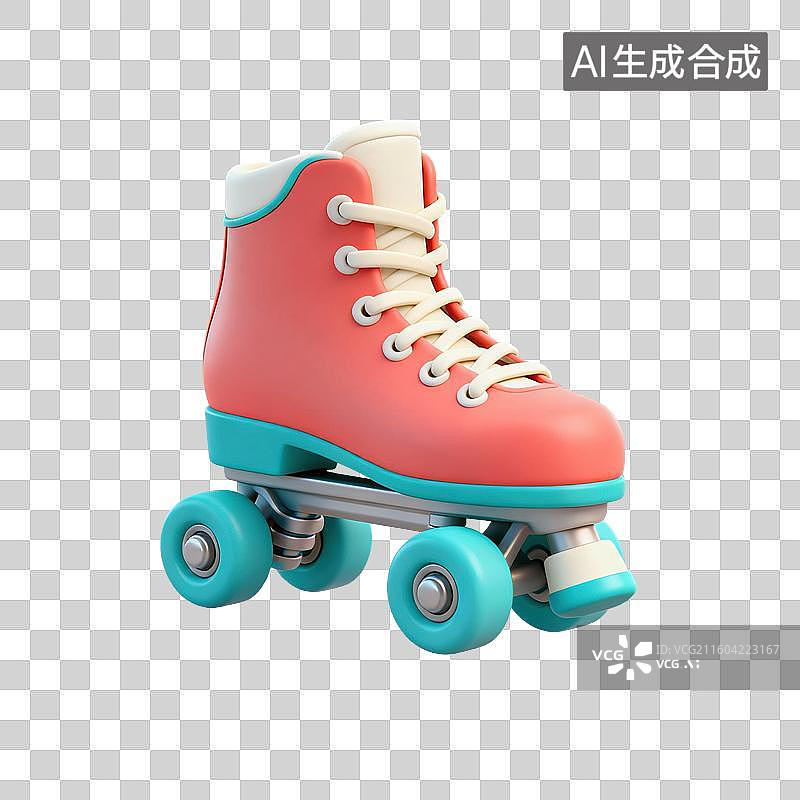 【AI数字艺术】3D体育运动主题旱冰鞋元素图片素材