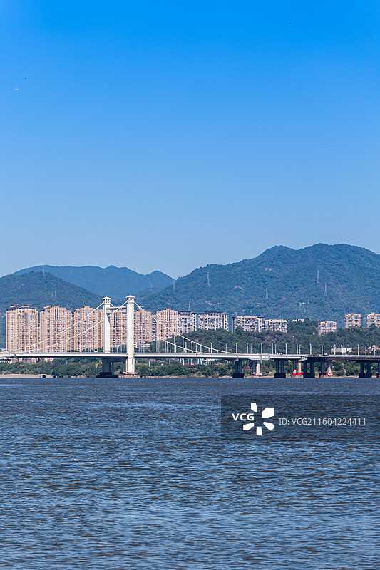 福建省福州市洪塘大桥白昼蓝天景观图片素材