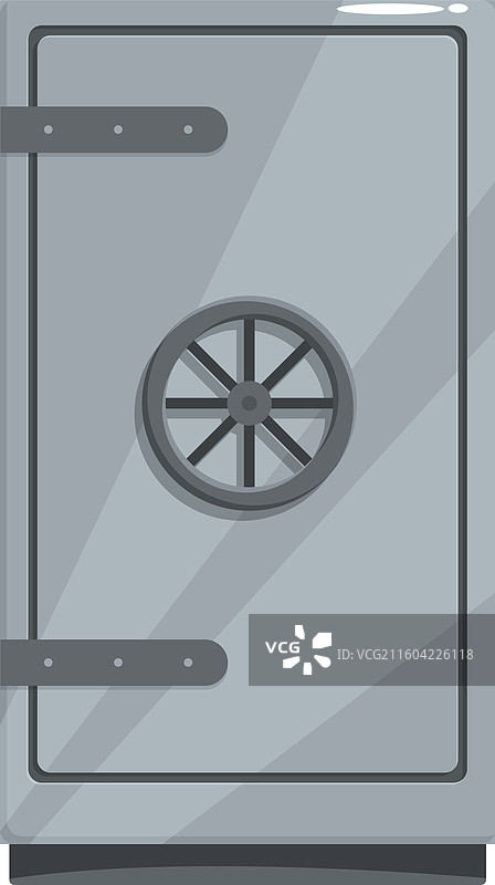 紧闭的金属保险库门正在保护贵重物品图片素材