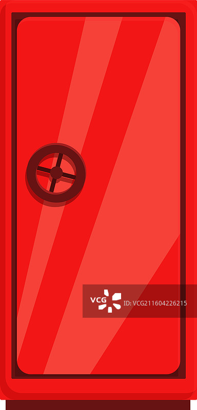 红色的金属保险箱提供安全和保护图片素材