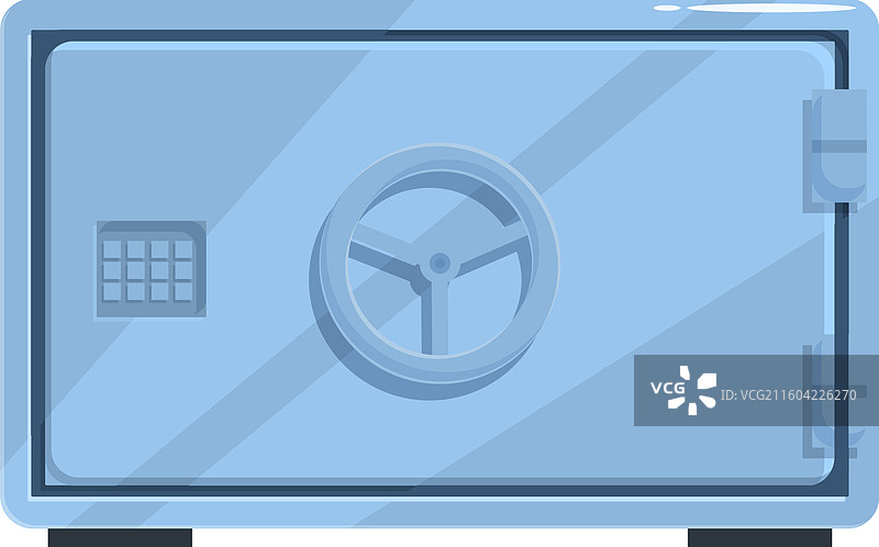 高安全级别的蓝色金属保险箱图片素材